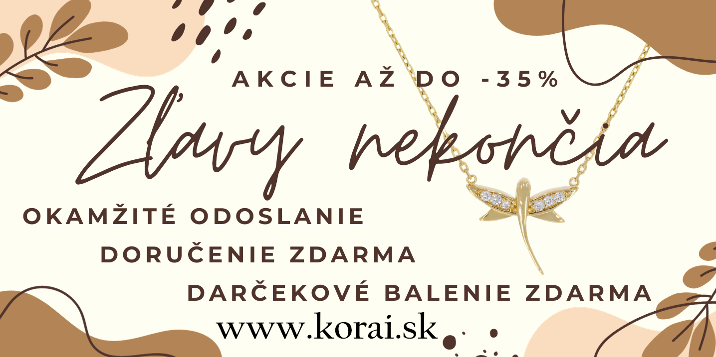 Krásne zlaté šperky zo 14 karátového zlata Korai
